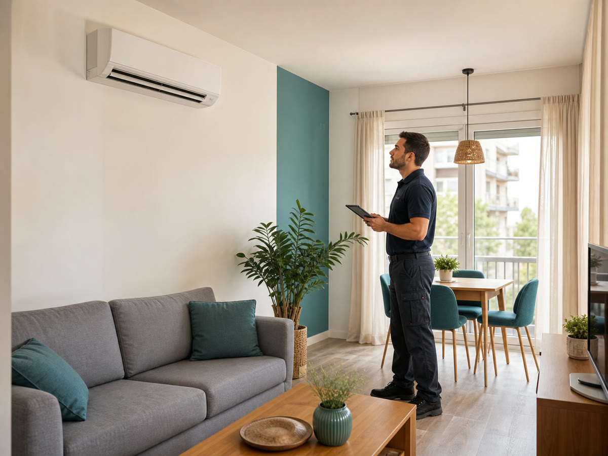 Instalación de climatización terminada en una vivienda del Bages